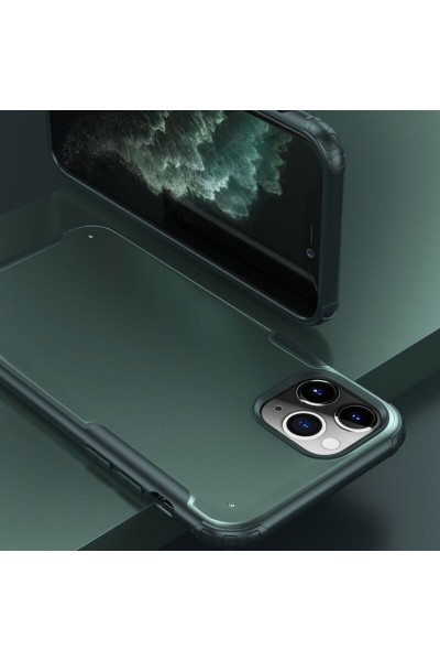 Apple - iPhone 11 Pro Max Zebana Mod Silikon Kenar Kılıf - Yeşil