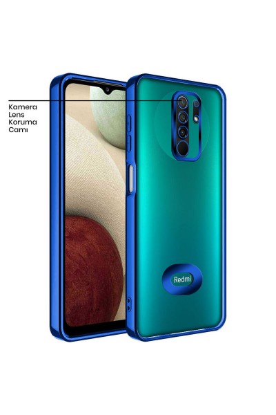 حافظة سيليكون لهاتف Xiaomi Redmi 9 Zebana Glint باللون الأزرق