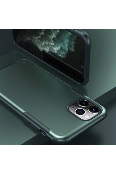Apple - iPhone 11 Pro Max Zebana Mod Silikon Kenar Kılıf - Beyaz