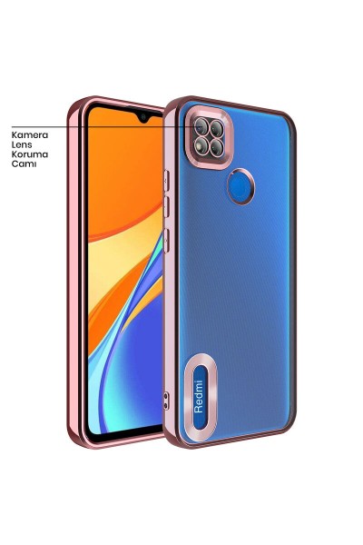 حافظة هاتف Xiaomi Redmi 9C Zebana Glint من السيليكون باللون الذهبي الوردي