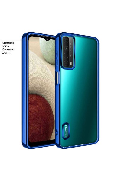 Huawei - P Smart 2021 Zebana Glint Silikon Kılıf - Mavi