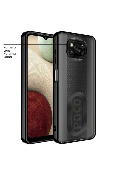 حافظة سيليكون لهاتف Xiaomi Poco X3 Zebana Glint باللون الأسود