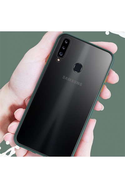 حافظة حماية أنيقة من السيليكون لهاتف Samsung Galaxy A20S Zebana باللون الأحمر