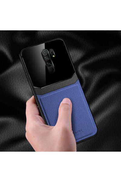 حافظة جلدية لهاتف Xiaomi Redmi 9 Zebana باللون الأزرق الداكن