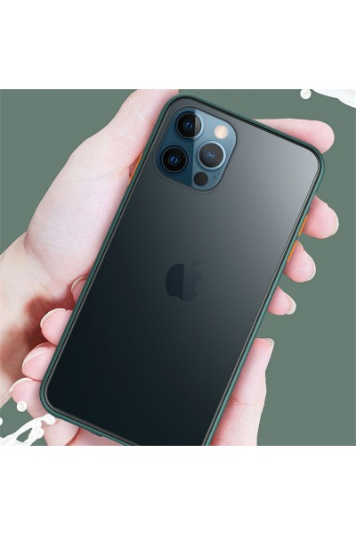 حافظة هاتف Apple iPhone 12 Pro Max Zebana الأنيقة ذات الحواف المصنوعة من السيليكون باللون الأصفر