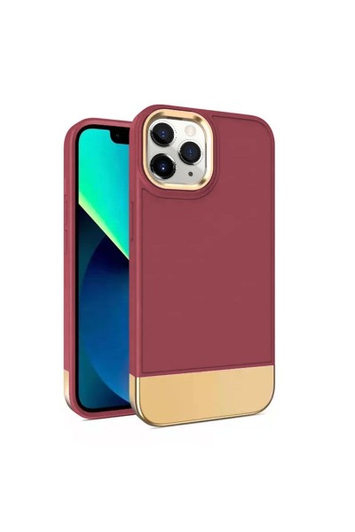 Apple - iPhone 11 Pro Max Zebana Gold Stil Silikon Kılıf - Siyah