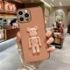 Apple - iPhone 12 Pro Max Standlı Robotix Silikon Kılıf - Rose Gold