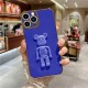 Apple - iPhone 12 Pro Max Standlı Robotix Silikon Kılıf - Mavi