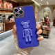 Apple - iPhone 13 Pro Standlı Robotix Silikon Kılıf - Mavi