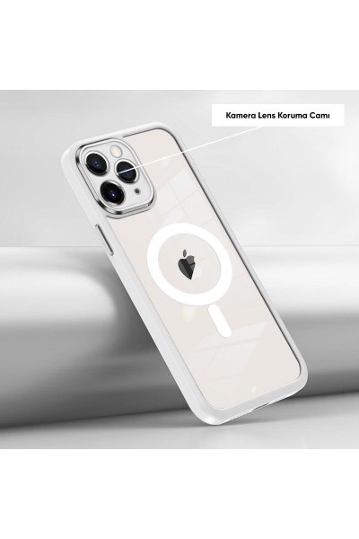 Apple - iPhone 11 Pro Max Zebana Guard Silikon Kılıf (Kablosuz Şarj Destekli) - Derin Mor