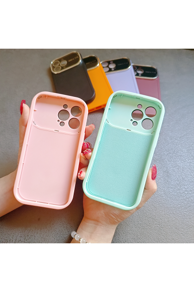 غطاء سيليكون لهاتف Apple iPhone 14 Zebana Trend Lens باللون الفيروزي