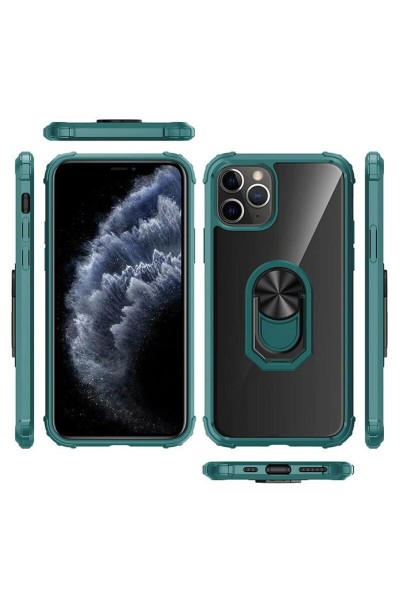 Apple - iPhone 11 Pro Max Mola Shockproof Yüzüklü Kılıf - Lacivert