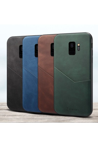 حافظة سامسونج جالاكسي S9 Zebana Pocket Nubuck باللون الأسود