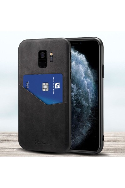 حافظة سامسونج جالاكسي S9 Zebana Pocket Nubuck باللون الأسود