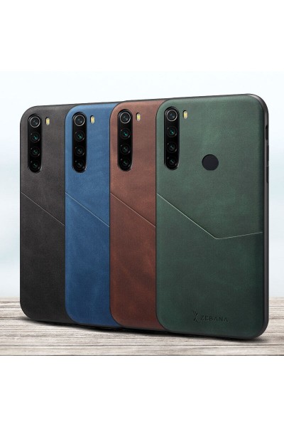 حافظة هاتف Xiaomi Redmi Note 8 Zebana Pocket Nubuck باللون الأسود