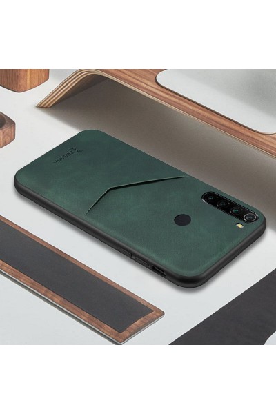 حافظة هاتف Xiaomi Redmi Note 8 Zebana Pocket Nubuck باللون الأخضر