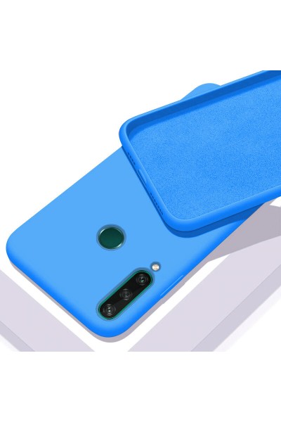 Huawei - Y6p Lansman Silikon Kılıf - Mavi