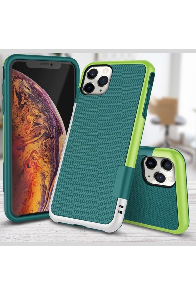 Apple - iPhone 11 Pro Max Zebana Colorful Silikon Kılıf - Yeşil