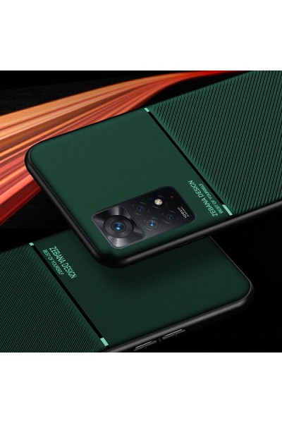 حافظة هاتف Xiaomi Redmi Note 11S Zebana Design من السيليكون باللون الأخضر