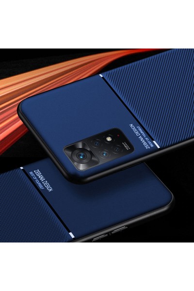 حافظة هاتف Xiaomi Redmi Note 11S Zebana Design من السيليكون باللون الأزرق