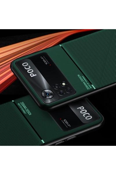 حافظة هاتف Xiaomi Poco X4 Pro 5G Zebana Design من السيليكون باللون الأخضر