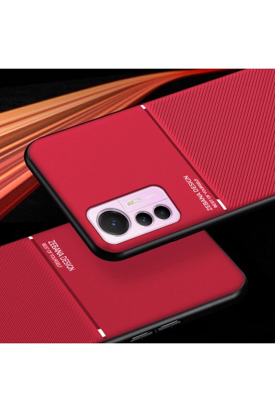 حافظة هاتف Xiaomi Mi 12 Lite Zebana Design من السيليكون باللون الأحمر