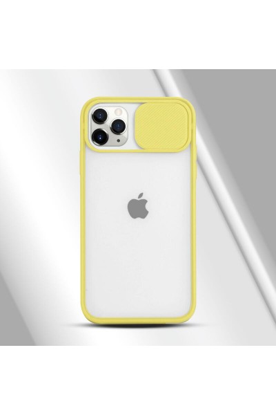 Apple - iPhone 11 Pro Max Kamera Lens Korumalı Kılıf - Sarı