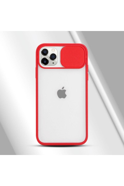 Apple - iPhone 11 Pro Max Kamera Lens Korumalı Kılıf - Kırmızı