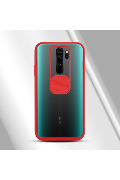 حافظة حماية لعدسة الكاميرا لهاتف Xiaomi Redmi Note 8 Pro باللون الأحمر