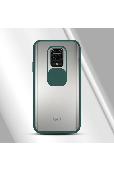 Xiaomi - Redmi Note 9S Kamera Lens Korumalı Kılıf - Yeşil