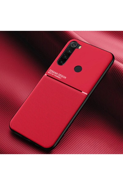 جراب هاتف Xiaomi Redmi Note 8 Zebana Design من السيليكون باللون الأحمر