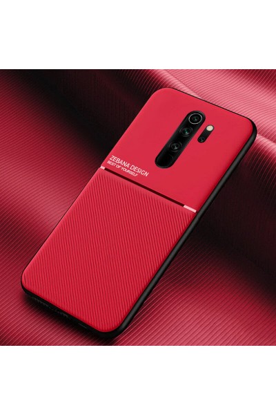 غطاء حماية من السيليكون لهاتف Xiaomi Redmi Note 8 Pro Zebana باللون الأحمر