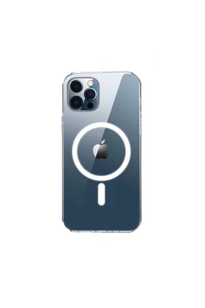 Apple - iPhone 14 Plus Zebana Şeffaf Silikon Kılıf (Kablosuz Şarj Destekli) - Şeffaf