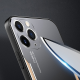 Apple - iPhone 11 Pro Max Zebana Metal Mitras Kılıf (Silikon Kenar) - Gold