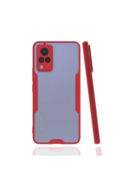 Vivo - V21 Parfe Silikon Kılıf (Ultra İnce ve Hafif) - Kırmızı