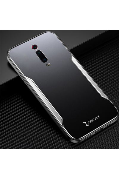 حافظة هاتف Xiaomi Mi 9T Pro Zebana Metal Mitras بحواف من السيليكون باللون الذهبي