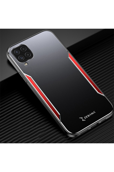 حافظة هواوي P40 Lite Zebana Metal Mitras بحواف من السيليكون باللون الأحمر