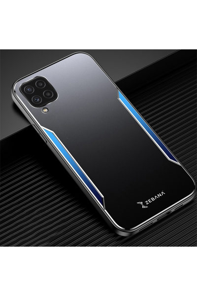 حافظة هواوي P40 Lite Zebana Metal Mitras بحواف من السيليكون باللون الأزرق