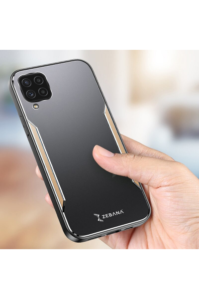 حافظة هواوي P40 Lite Zebana Metal Mitras بحواف من السيليكون باللون الذهبي