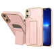 Apple - iPhone X Zebana Royal Standlı Silikon Kılıf (Mıknatıslı) - Rose Gold