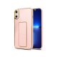 Apple - iPhone X Zebana Royal Standlı Silikon Kılıf (Mıknatıslı) - Rose Gold