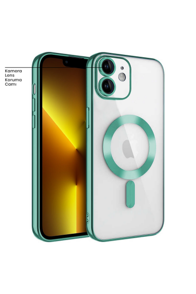 Apple - iPhone 11 Zebana Glint Silikon Kılıf (Kablosuz Şarj Destekli) - Siyah