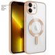 Apple - iPhone 11 Zebana Glint Silikon Kılıf (Kablosuz Şarj Destekli) - Gold