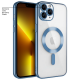 Apple - iPhone 11 Pro Max Zebana Glint Silikon Kılıf (Kablosuz Şarj Destekli) - Açık Mavi