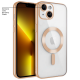 Apple - iPhone 13 Zebana Glint Silikon Kılıf (Kablosuz Şarj Destekli) - Gold