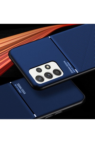 Samsung - Galaxy A32 Zebana Design Silikon Kılıf - Mavi