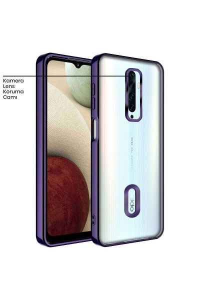 Oppo - Reno 2Z Zebana Glint Silikon Kılıf - Gold