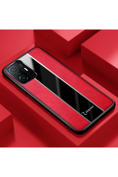 Xiaomi - Mi 11T Zebana Premium Deri Kılıf - Kırmızı