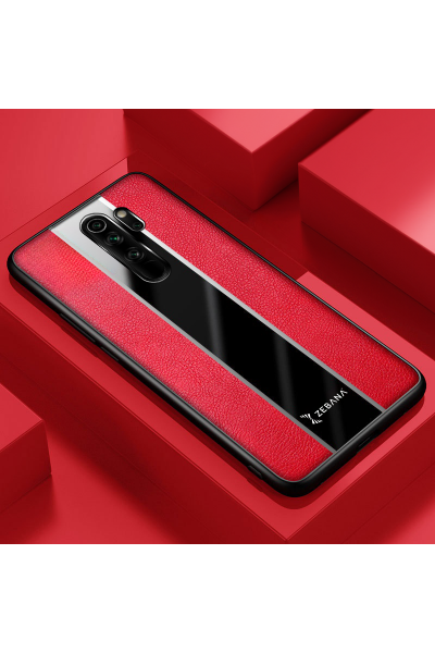 Xiaomi - Redmi Note 8 Pro Zebana Premium Deri Kılıf - Kırmızı