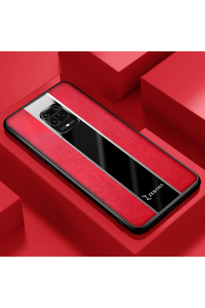 Xiaomi - Redmi Note 9S Zebana Premium Deri Kılıf - Kırmızı
